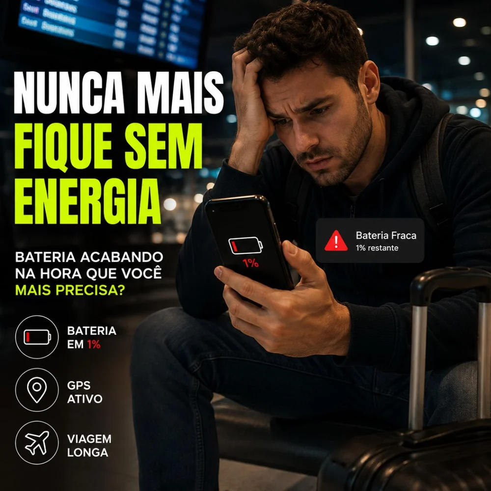 Imagem 4 de 5 do produto Power Bank Carregador Portátil 50.000mah 66w Fast Charge Turbo Digital Usb 6 Entradas Alta Potencia