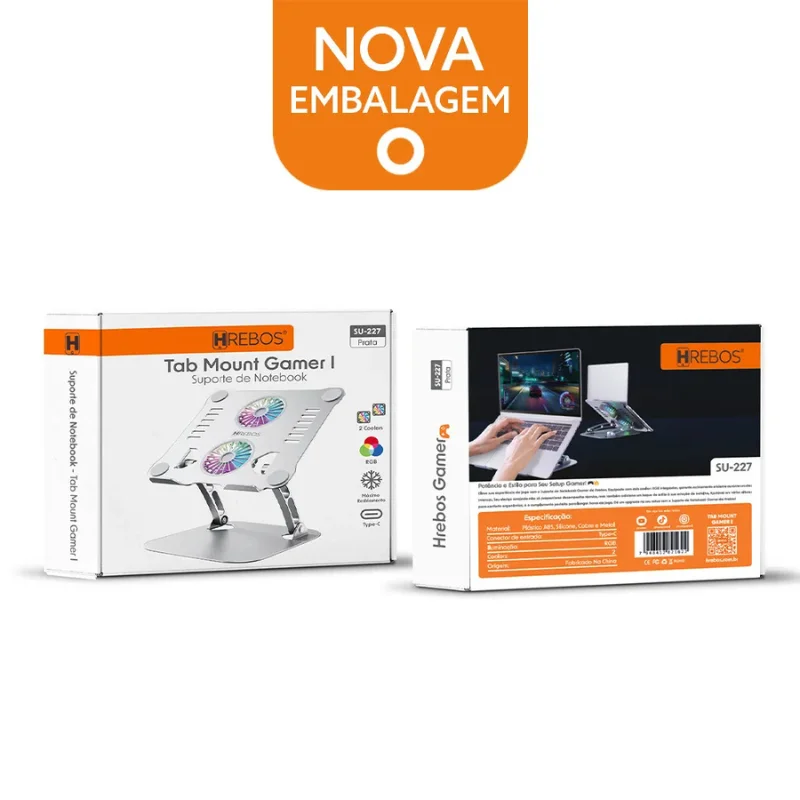 Imagem 4 de 5 do produto Suporte Para Notebook Gamer Tab Mount Su-227 | Suporte Ergonômico | Ajustável | Base Para Notebook Gamer