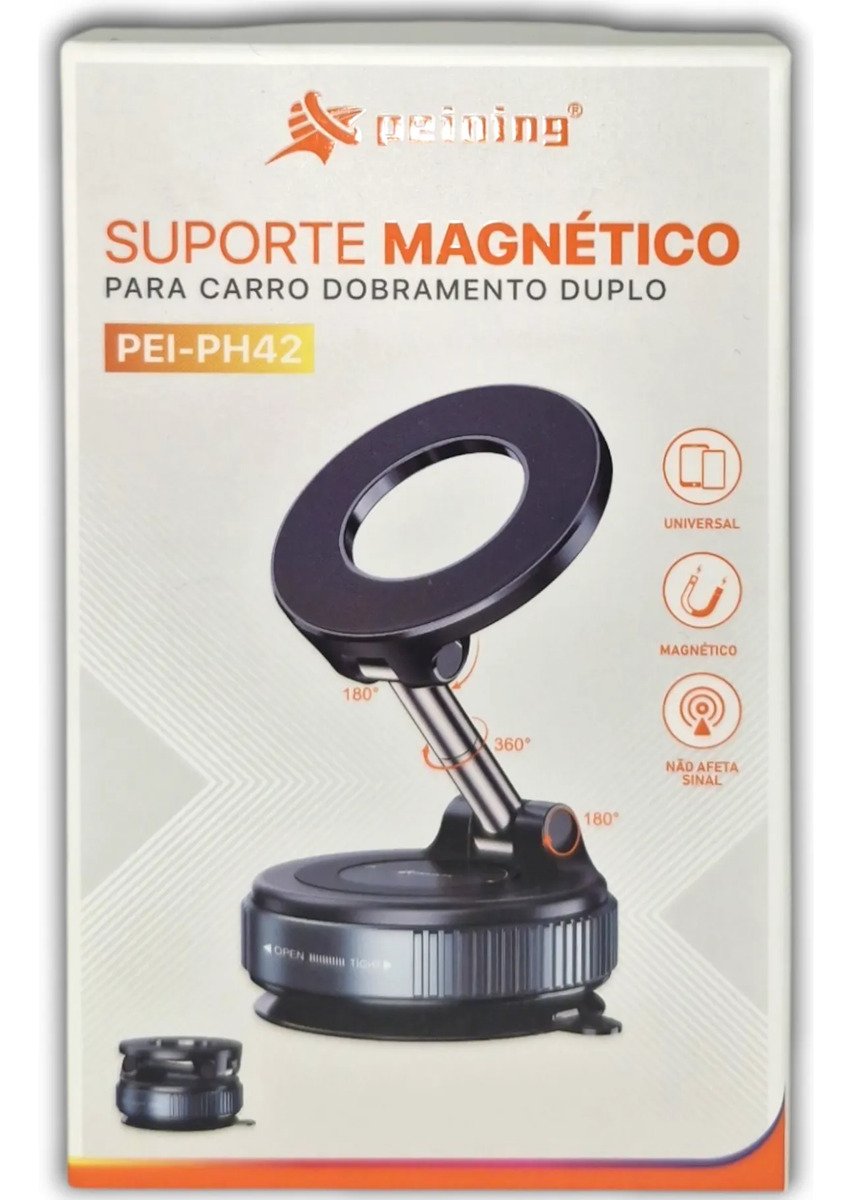 Suporte Magnético Pei-ph42 P/ Celulares Com Dobramento Duplo