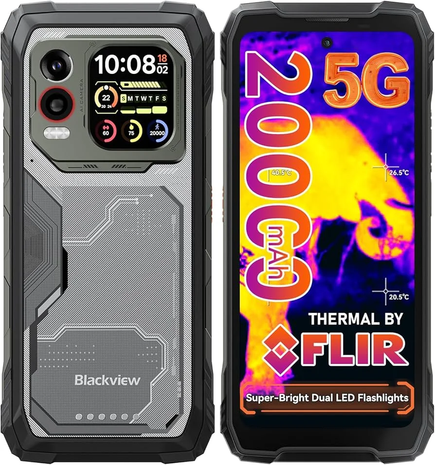 Imagem 2 de 5 do produto Smartphone Blackview Xplore 1 Pro 5g Bateria 20000mah 36gb Ram 256gb Câmera Termica Flir preto
