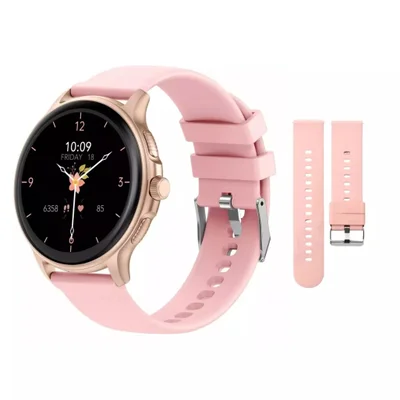 Smartwatch Peje Zw08 A Prova D´água AmeLED Pulseira Extra - Rosa