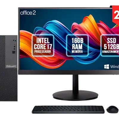 Computador Completo i7, 16gb, SSD 512gb, Monitor 23 Win 11