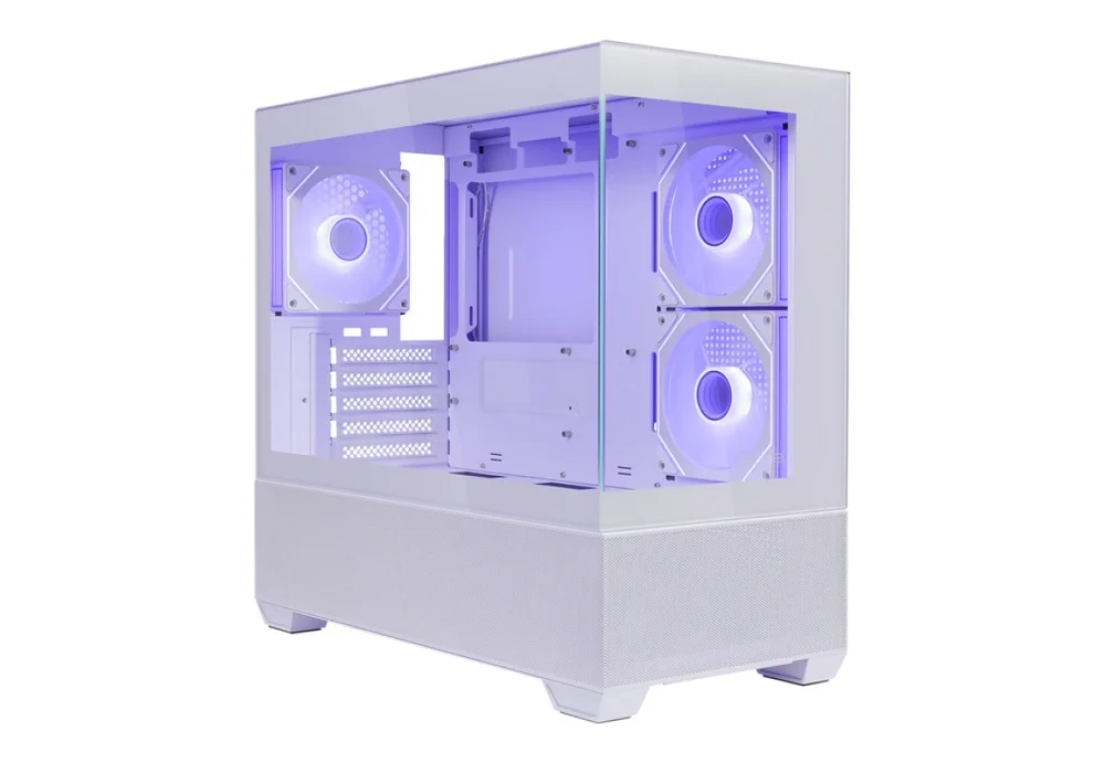 Gabinete Cooler Master Elite 490 Branco Vidro Panoramico 3 Fans ARGB E490-whnn-s00
