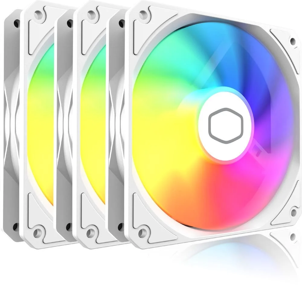 Imagem 2 de 2 do produto Kit 3 Fan Cooler Para Gabinete Cooler Master Mf120 Lite ARGB Branco 120mm Mfw-b2dn-173pa-r1
