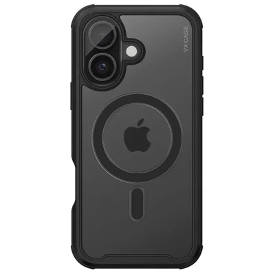 Capa Magsafe Para Iphone 16 - Transparente Com Bordas Preto Metálico - Shield Cover Ii