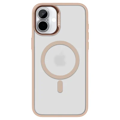 Capa Magsafe Para Iphone 16 Plus Rosé Gold Com Fundo Fosco - Titanium - Rosa