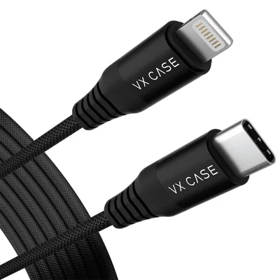 Cabo Para Iphone/ipad Usb Tipo-c Turbo Lightning Mfi Dragon 1,20m Vx Case Preto