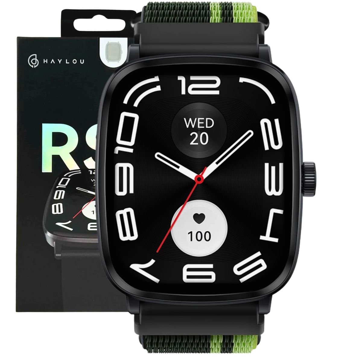 Relogio Smart Watch Haylou Rs5 Tela AmoLED 50mm Monitor Esportivo Android Ios Bluetooth