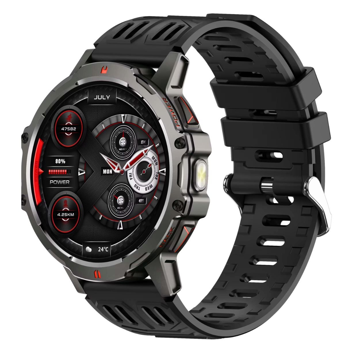 Relógio Inteligente Peje Zw15 Redondo Masculino Resistente À Água Monitor Atividades Fisicas