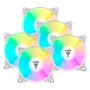 Kit 5 Cooler Fan Branco ARGB 120mm Ventoinha Para Gabinete Eurus Snow RGB 3pin Clanm Gamer 3
