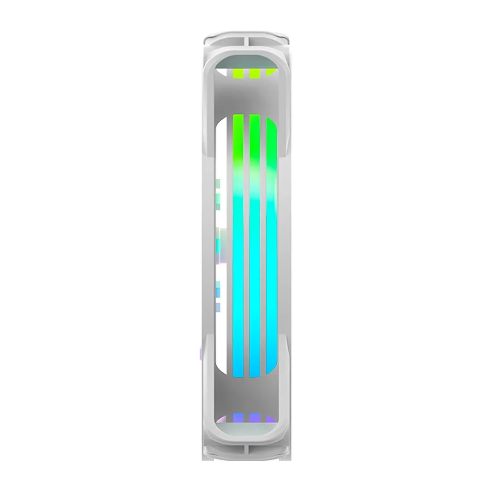 Kit 2 Cooler Fan Branco ARGB 120mm Ventoinha Para Gabinete Eurus Snow RGB 3pin Clanm Gamer 5