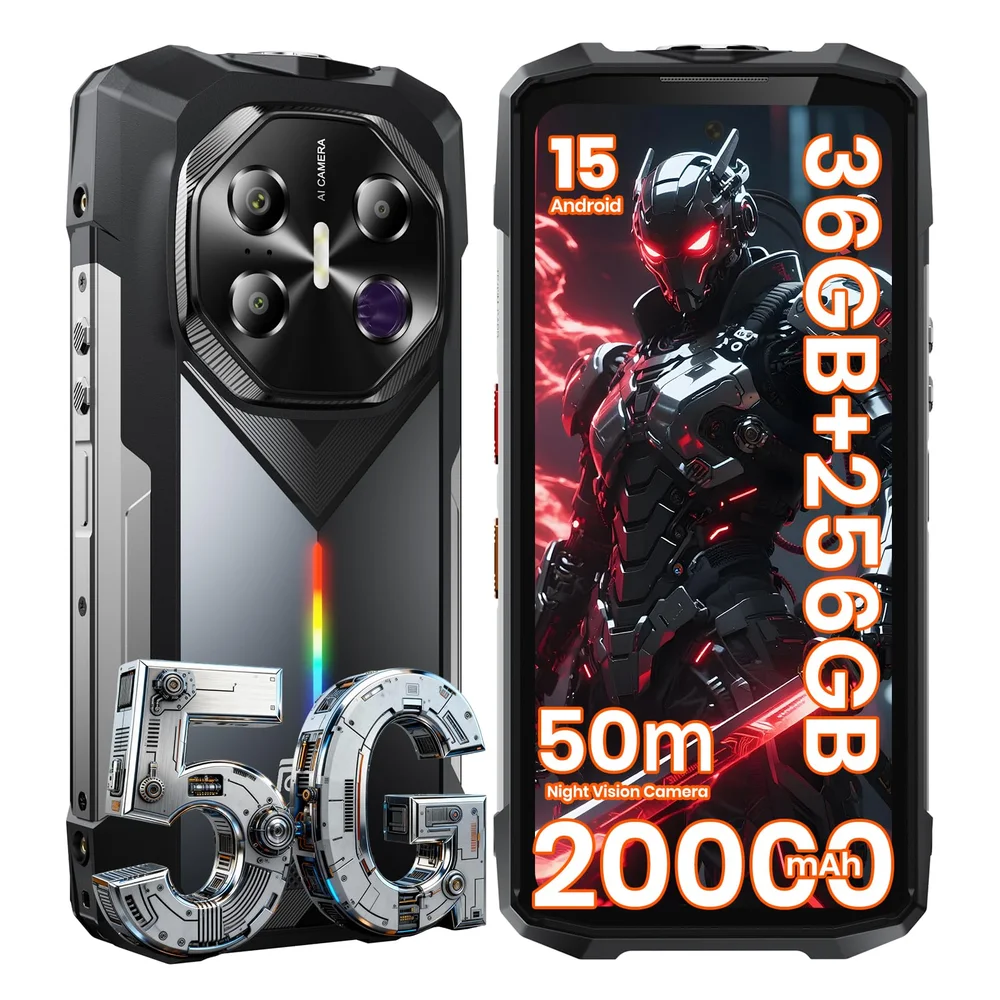 Imagem 5 de 5 do produto Smartphone Fossibot F113 5g 36gb Ram 256gb Super Bateria De 20000mah preto