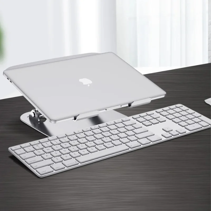 Imagem 2 de 5 do produto Hrebos Premium Suporte Para Notebook Platinum Tab Mount Su-220 | Rotação 360° | Base Com Fixação | Alumínio Premium