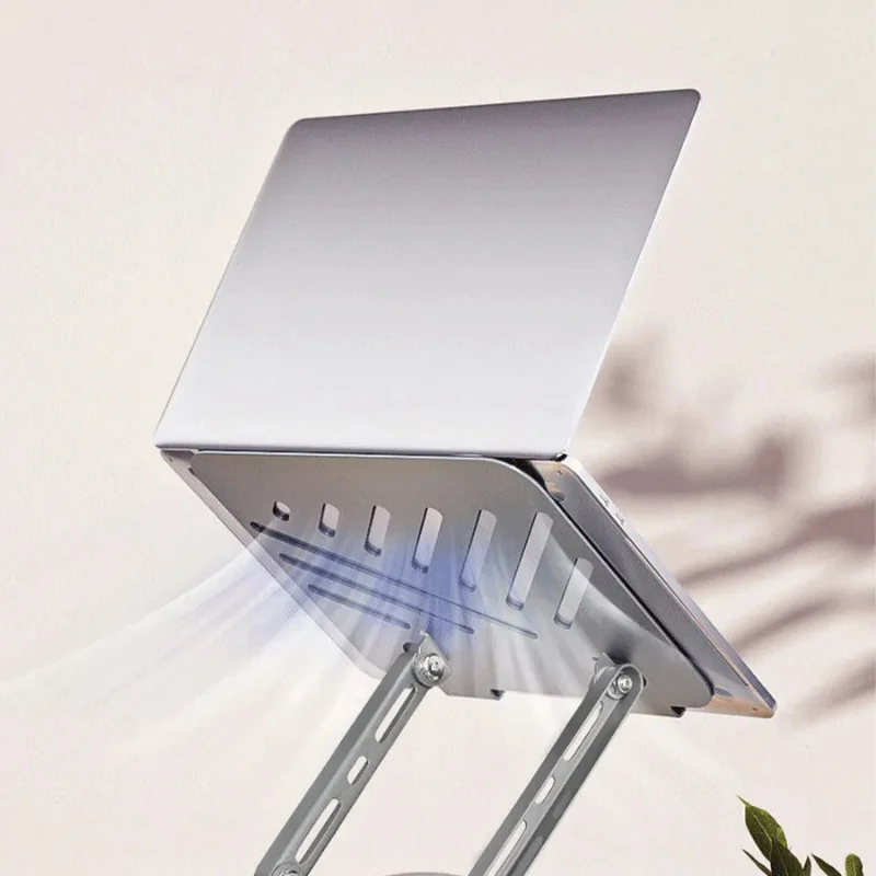 Imagem 3 de 5 do produto Hrebos Premium Suporte Para Notebook Platinum Tab Mount Su-220 | Rotação 360° | Base Com Fixação | Alumínio Premium