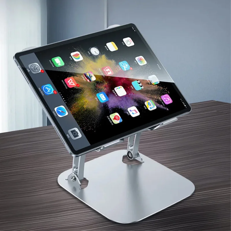 Imagem 4 de 5 do produto Hrebos Premium Suporte Para Notebook Platinum Tab Mount Su-220 | Rotação 360° | Base Com Fixação | Alumínio Premium
