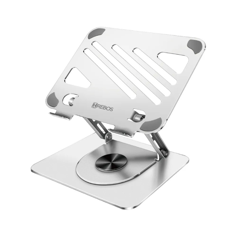 Hrebos Premium Suporte Para Notebook Platinum Tab Mount Ii Su-222 | Rotação 360° | Base Ergonômica | Ajustável