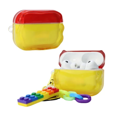 Capa Protetora De Silicone Nerdcase Compatível Com Airpods Pro 1 E 2, Lego Brick