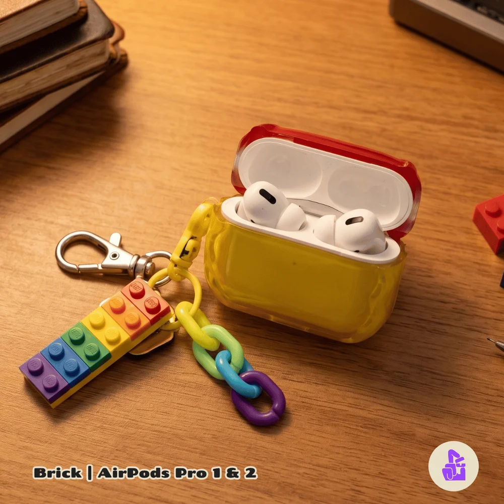 Imagem 5 de 5 do produto Capa Protetora De Silicone Nerdcase Compatível Com Airpods Pro 1 E 2, Lego Brick