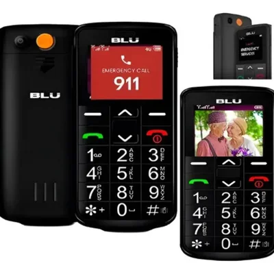 Celular Para Idosos Blu Joy 4g Fácil Com Tecla Sos E Números Grandes preto