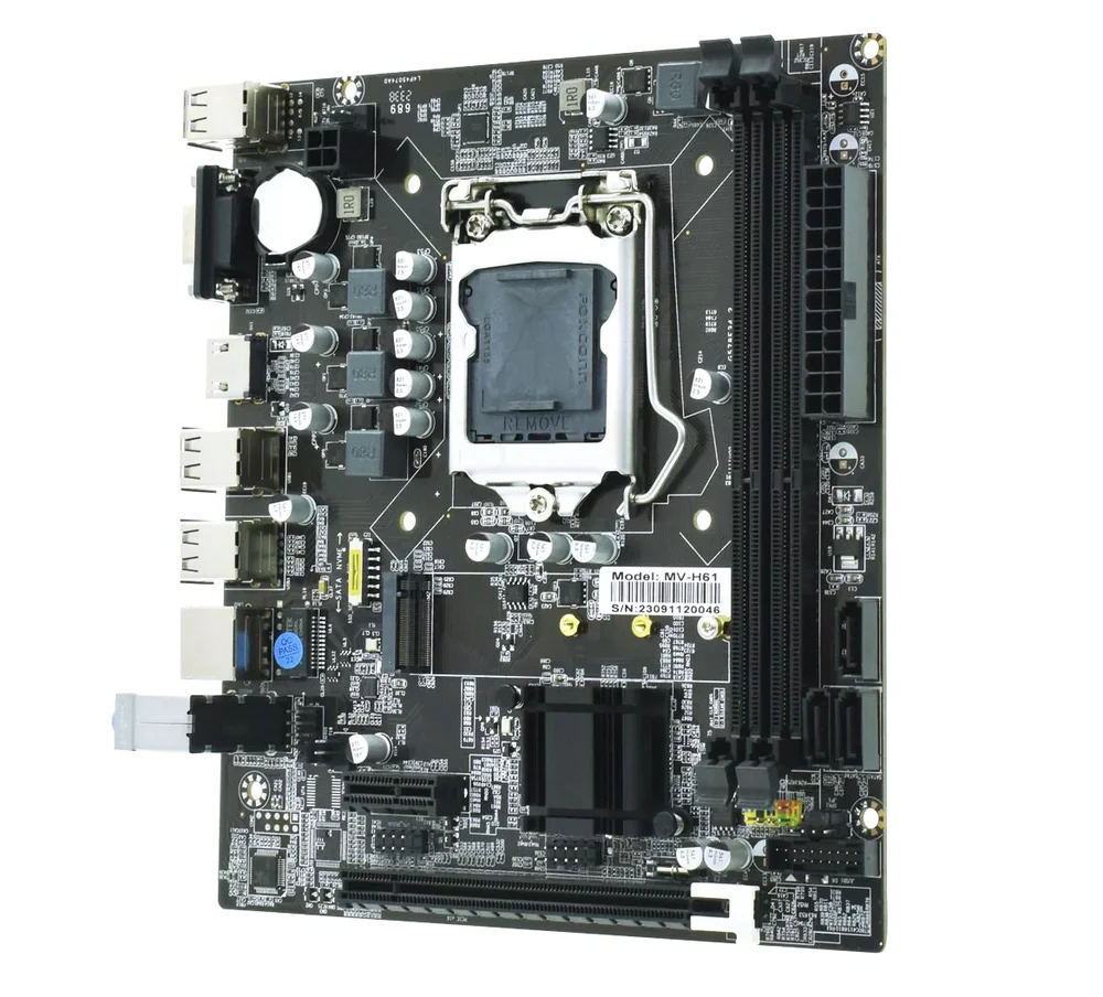 Placa Mãe 1155p Macrovip Mv-h61.v2 M.2 HDMI Vga Ddr3 Giga 5