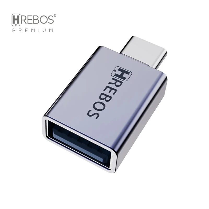 Imagem 3 de 5 do produto Adaptador Otg Hrebos Premium Ad-503 Prata Usb Otg Alta Velocidade Conector Compacto Para Smartphone Tablet Pen Drive