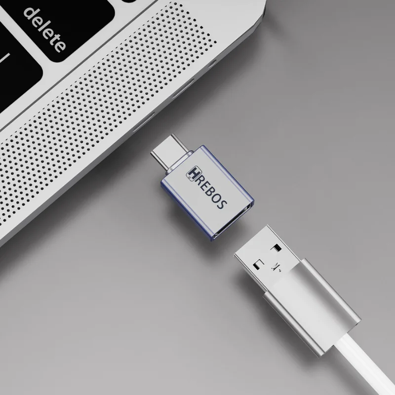 Imagem 5 de 5 do produto Adaptador Otg Hrebos Premium Ad-503 Prata Usb Otg Alta Velocidade Conector Compacto Para Smartphone Tablet Pen Drive