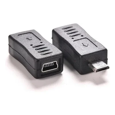 Adaptador Otg Mini Usb V3 Para Micro Usb V8 Conector Plug Conversor Compacto Alta Qualidade
