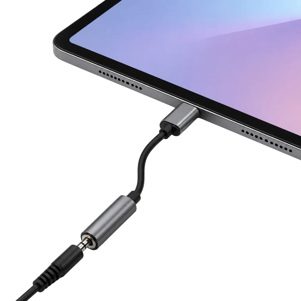 Imagem 5 de 5 do produto Adaptador P2 Para Usb C Preto Para Áudio Confira Compat.