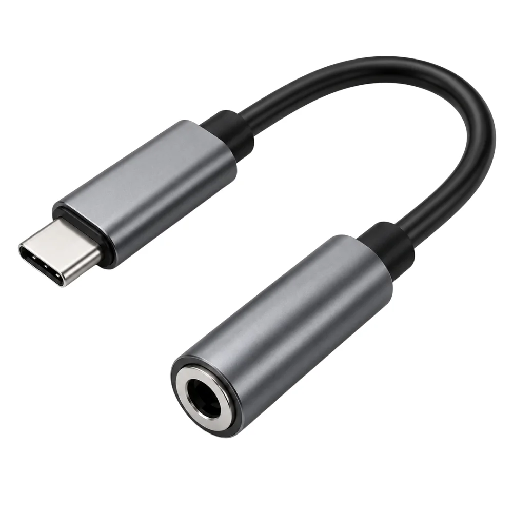Imagem 2 de 5 do produto Adaptador Usb-c P2 Preto Áudio P2 Compatível Áudio Prático
