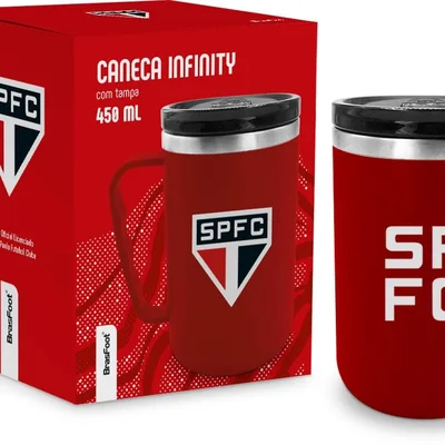 Caneca Plást. Inox Infinity 450ml Times - São Paulo