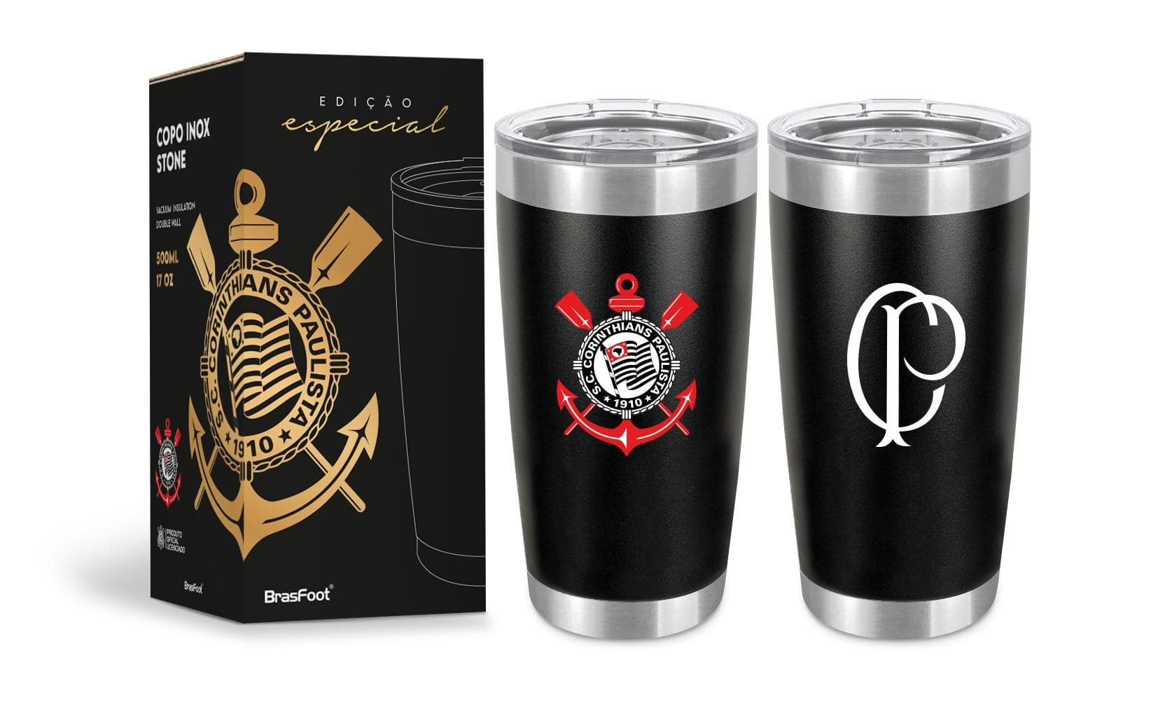 Copo Térmico Stone Times 500ml - Corinthians 2
