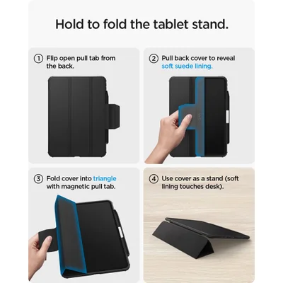 Capa Spigen Urban Fit Para Ipad Air 11 (2025/2024) Preta — foto 4