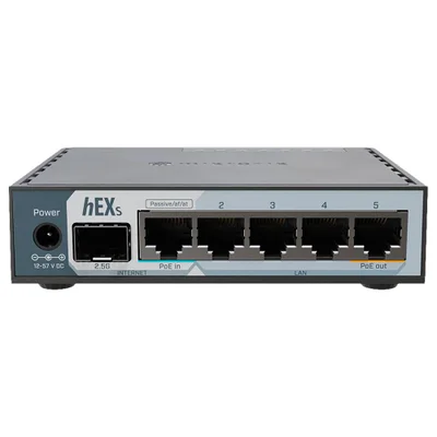 Roteador Routerboard Hex S 5 Portas Gigabit + 1 Porta Sfp 2,5gb E60iugs - Mikrotik