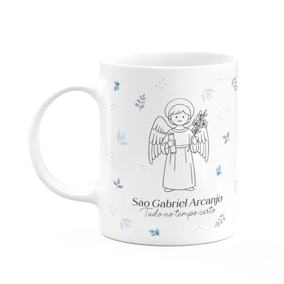 Caneca Religiosa Santinhos - São Gabriel Arcanjo - 325ml