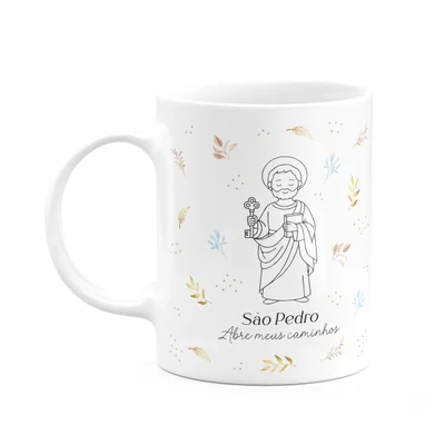 Caneca Religiosa Santinhos - São Pedro - 325ml