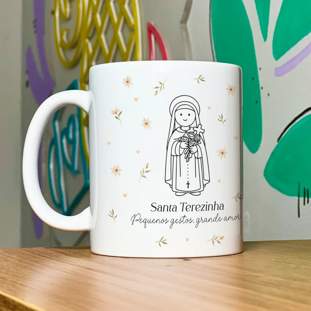 Imagem 4 de 5 do produto Caneca Religiosa Santinhos - Santa Terezinha