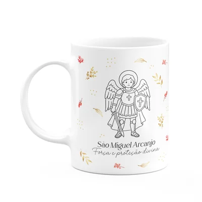 Caneca Religiosa Santinhos - São Miguel Arcanjo - 325ml