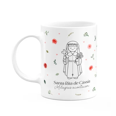 Caneca Religiosa Santinhos - Santa Rita De Cássia