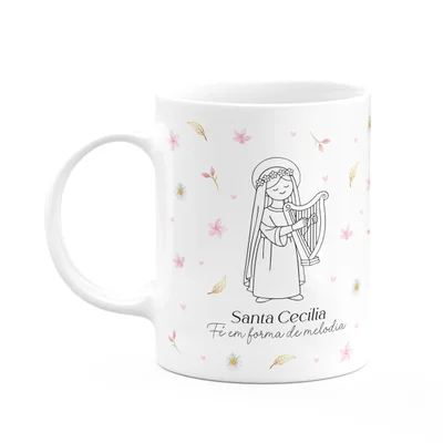 Caneca Religiosa Santinhos - Santa Cecília