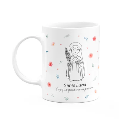 Caneca Religiosa Santinhos - Santa Luzia