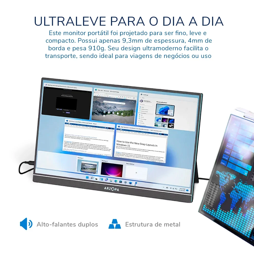 Monitor Portátil Arzopa A1m 17.3" Fhd 1080p 60hz