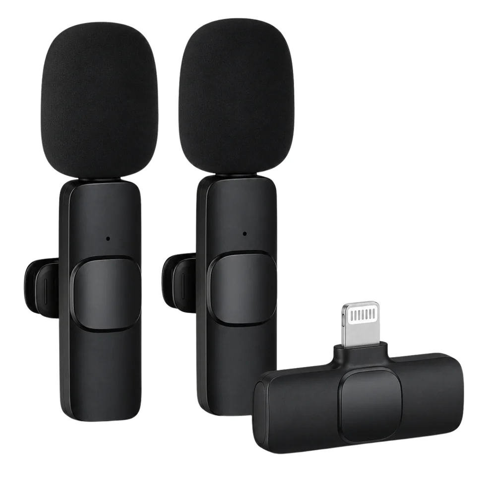 Imagem 2 de 5 do produto Mic 2 Unidades Lightning Para Shorts Áudio Nítido Premium