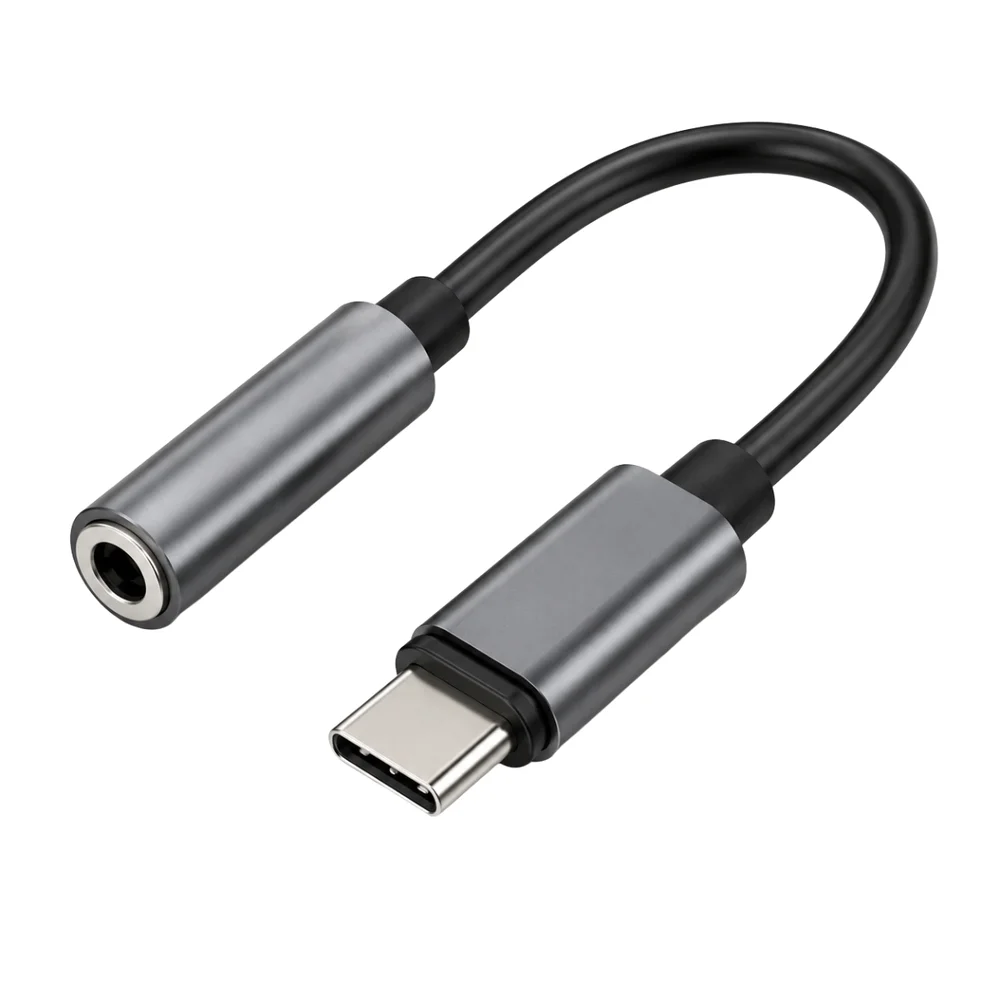 Imagem 2 de 5 do produto Adaptador Usb C P2 Preto Áudio P2 Compatível Smartphone