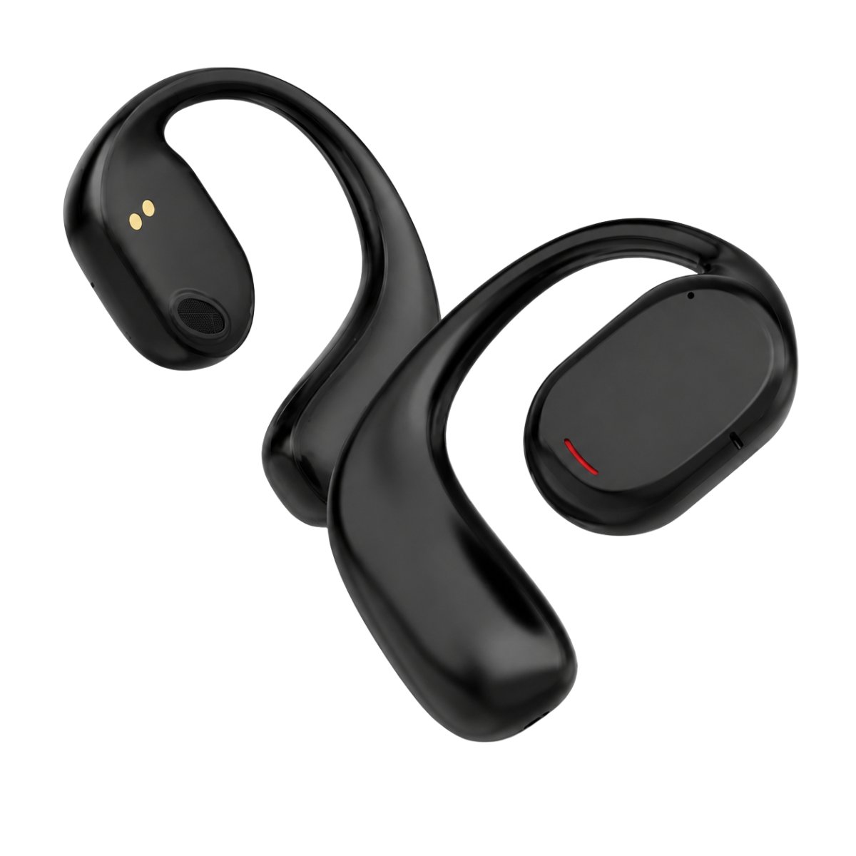 Fone De Ouvido Condução Óssea Preto Sensor Touch Uso Diário