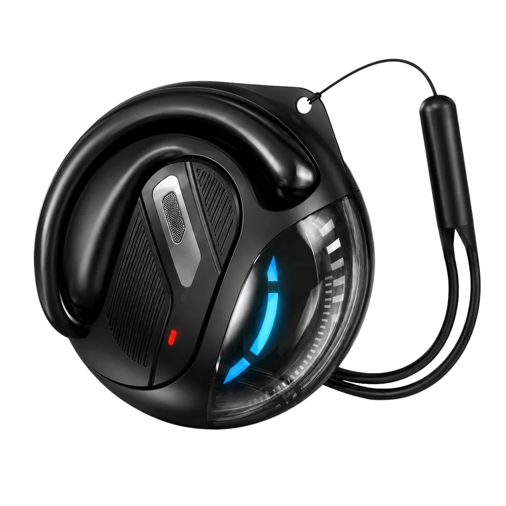 Imagem 2 de 5 do produto Fone Pingente Com Microfone Preto Bluetooth 5.3 Moderno