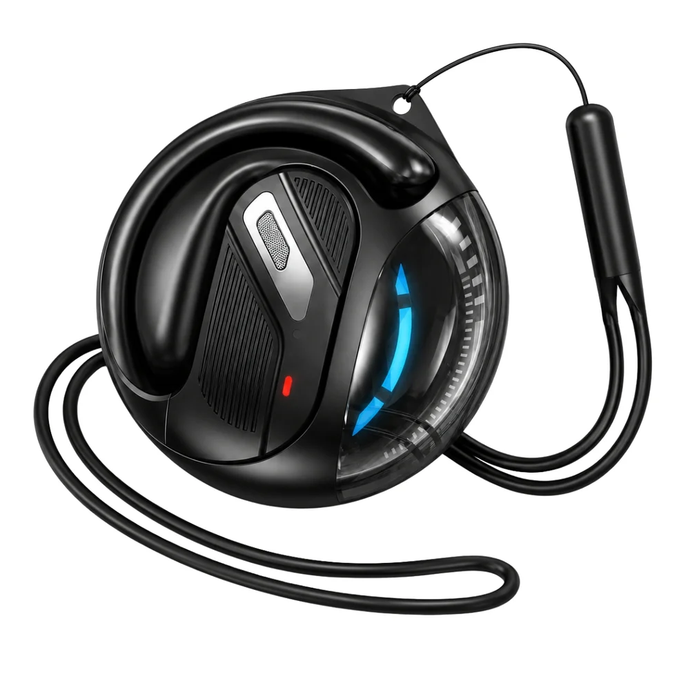 Imagem 4 de 5 do produto Fone Pingente Com Microfone Preto Bluetooth 5.3 Moderno