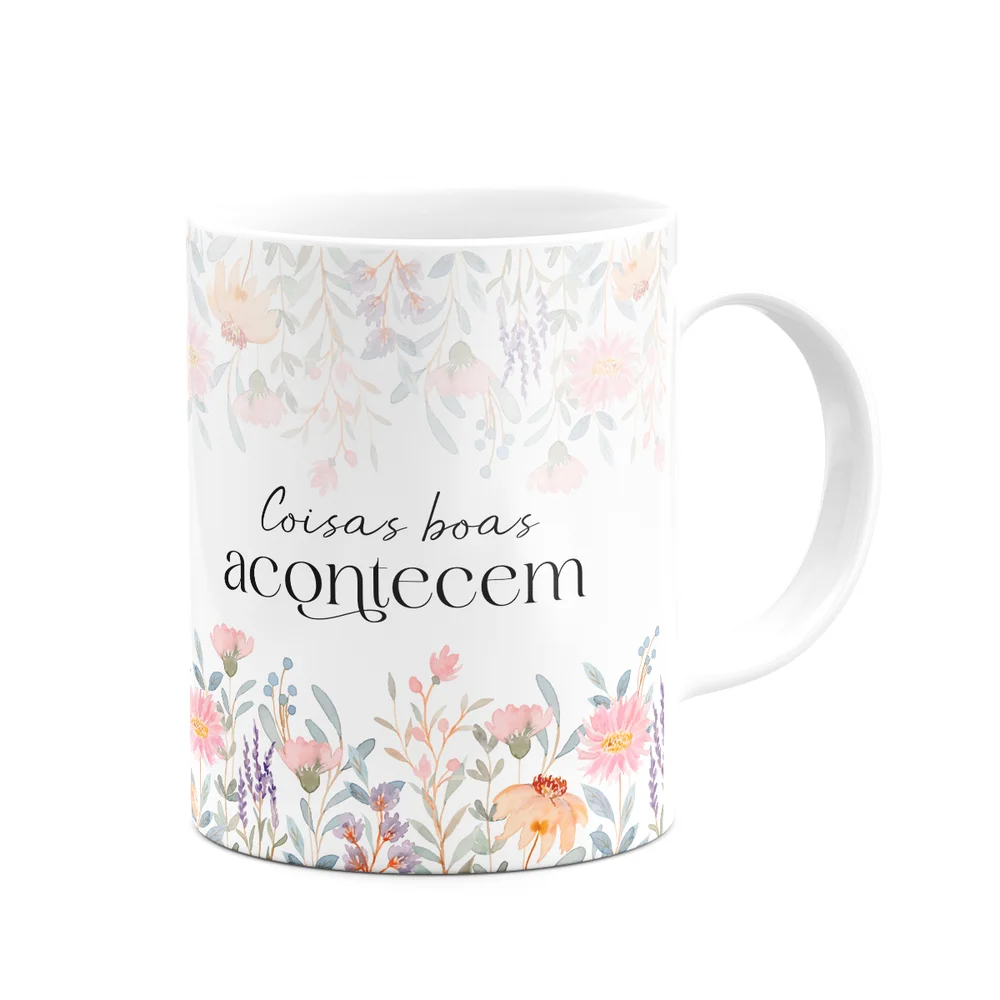 Imagem 3 de 5 do produto Caneca Florescer - Coisas Boas Acontecem