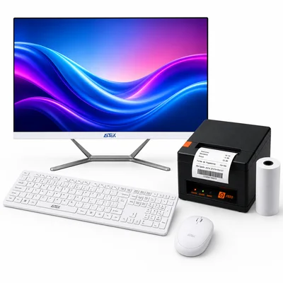 Kit Pdv Completo Aitek Aio-2765 Mkii com Impressora Térmica 80mm Usb Mouse E Teclado Sem Fio