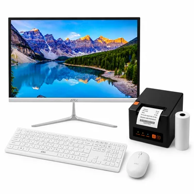 Kit PDV Computador All In One AIO-1932 i5 8GB SSD 256GB Tela 19” com Impressora Térmica 80mm USB e Teclado Mouse sem fio