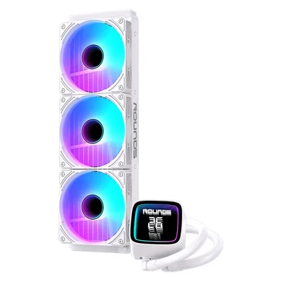 Water Cooler Round5 Boreah White ARGB 360mm Amd/intel Com Display R5-wc-boreah-360w-2254